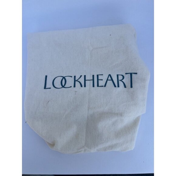 RARE VTG Y2K Lockheart shoulder teal blue patent leather bag large with dustbag - Picture 6 of 15